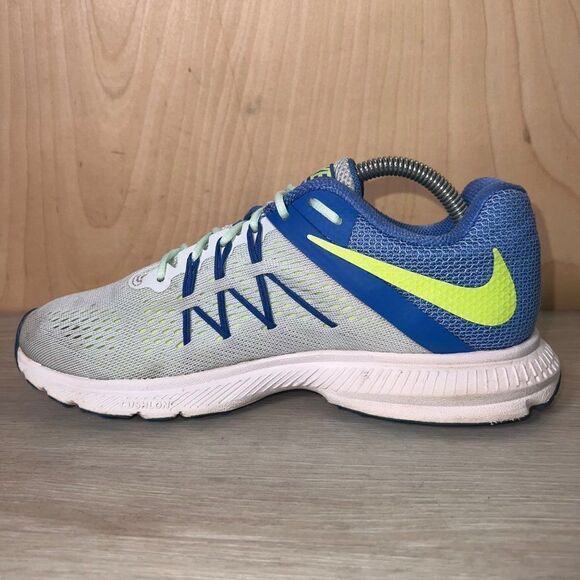 Nike Winflo 3 Light Blue/Blue/Yellow 831562-401 Women's 6.5 - Picture 6 of 11